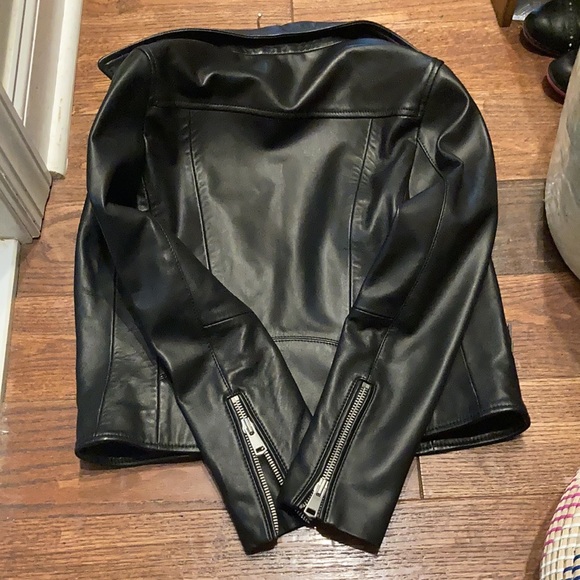 Reiss Geo leather biker jacket - Picture 11 of 17